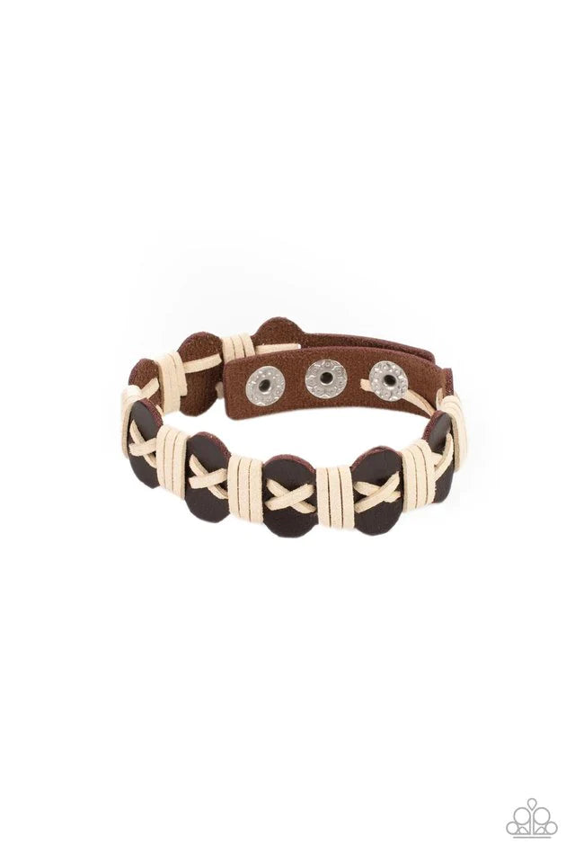 Paparazzi Bracelet ~ Macho Maverick - Brown