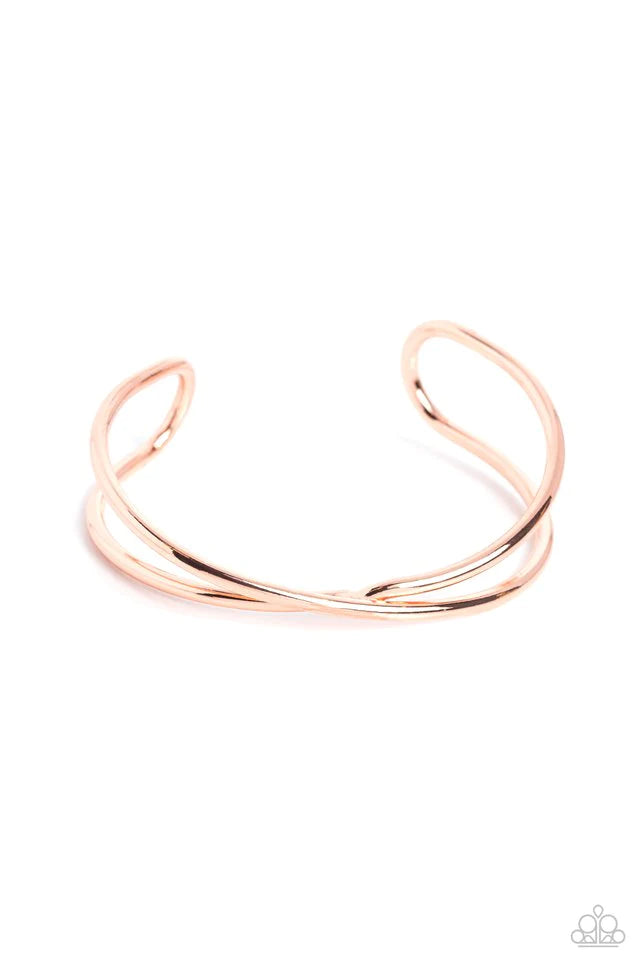 Paparazzi Bracelet ~ Teasing Twist - Copper