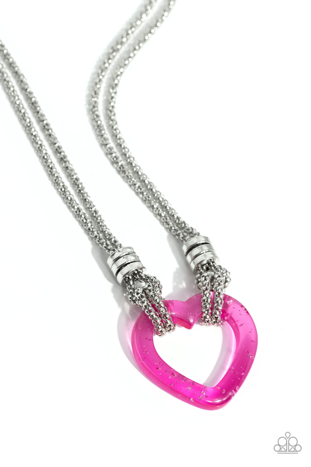 Paparazzi Lead with Your Heart - Pink Necklace  P2SE-PKXX-257XX