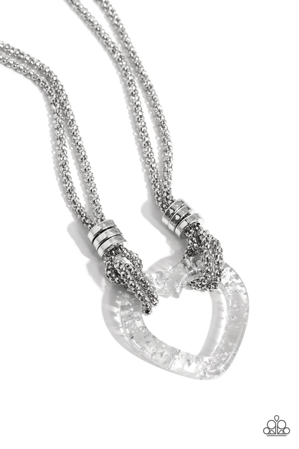 Paparazzi Lead with Your Heart - Silver Necklace P2SE-SVXX-180XX