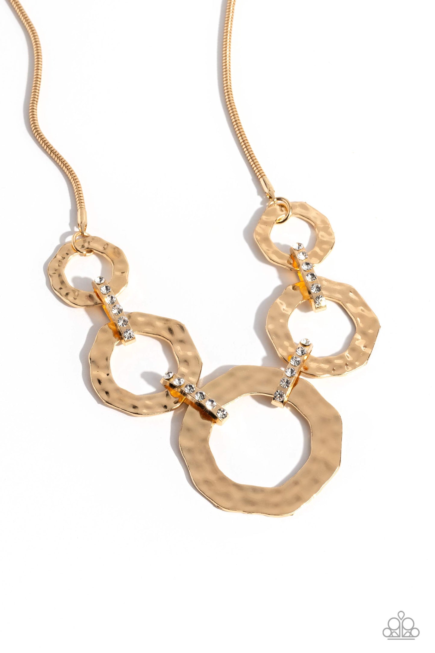 Paparazzi Rounded Redux - Gold Necklace P2ST-GDXX-155XX