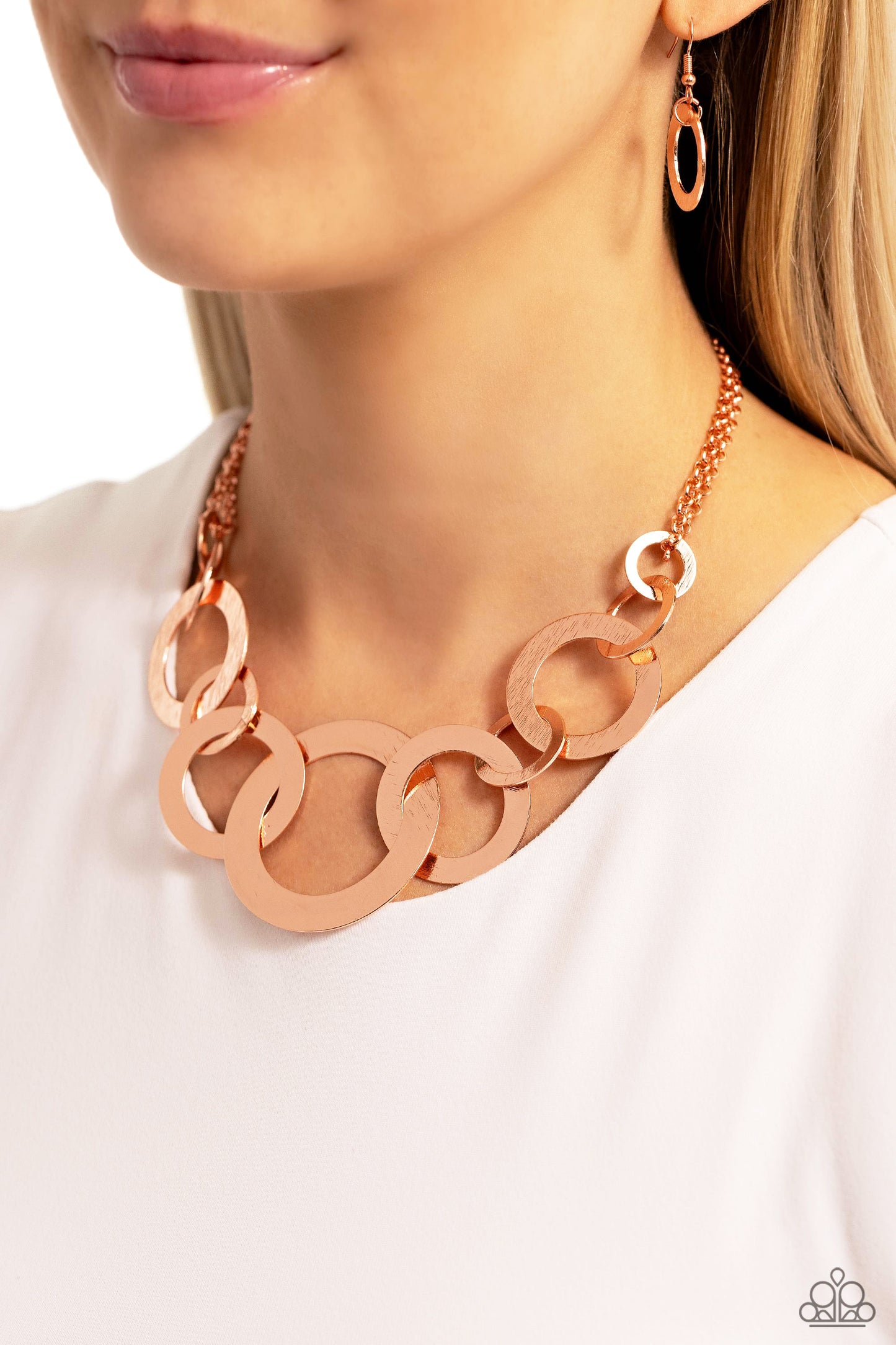 Paparazzi Uptown Links - Copper Necklace P2IN-CPSH-145XX