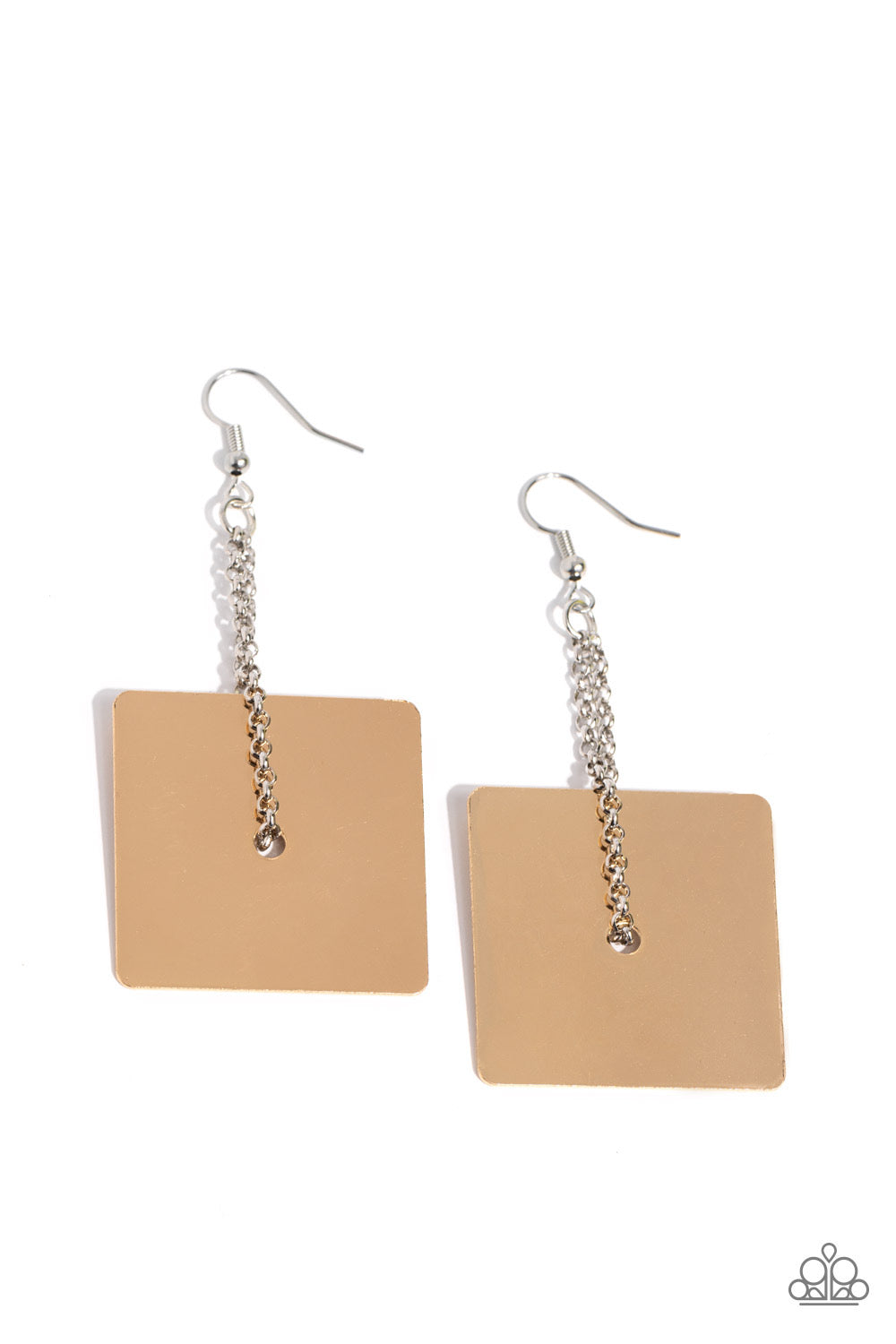 Paparazzi Block Party Posh - Gold Post Earring P5ED-GDXX-076XX