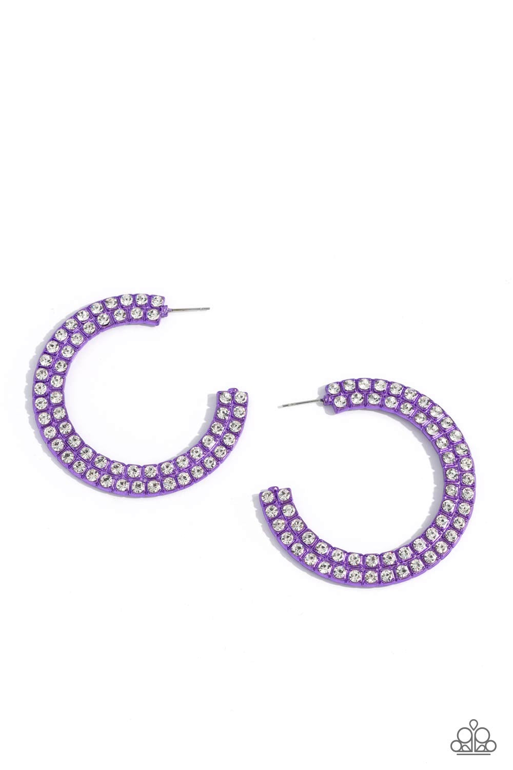 Paparazzi Flawless Fashion - Purple Post HOOP Earring P5HO-PRXX-023XX