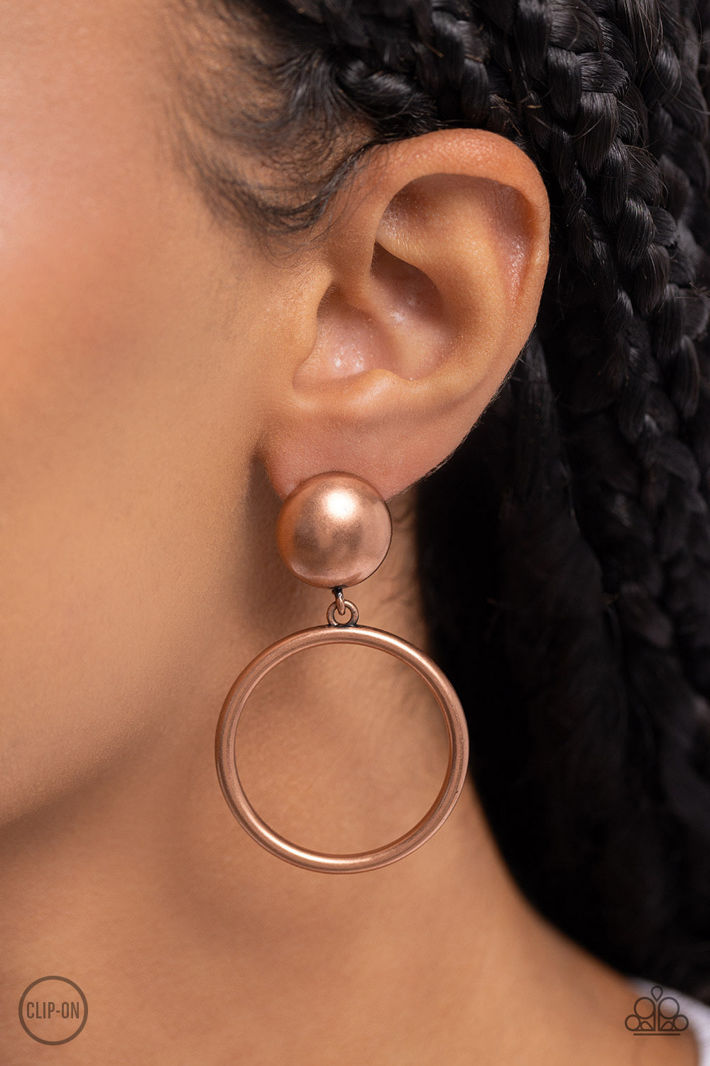 Paparazzi Classic Candescence - Copper Clip On Earring P5CO-CPXX-015XX