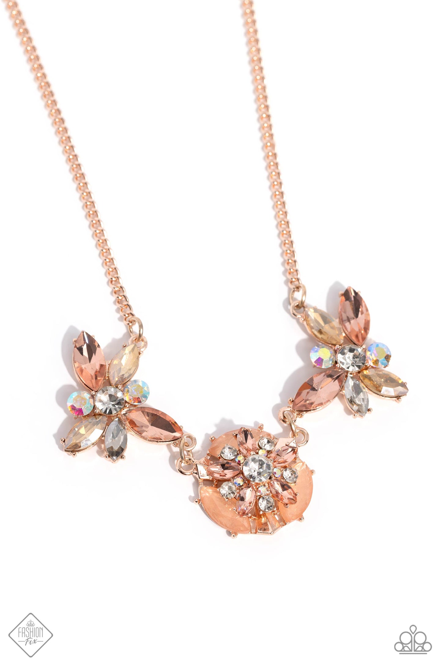 Paparazzi Soft-Hearted Series - Rose Gold Necklace Item #P2RE-GDRS-485SV