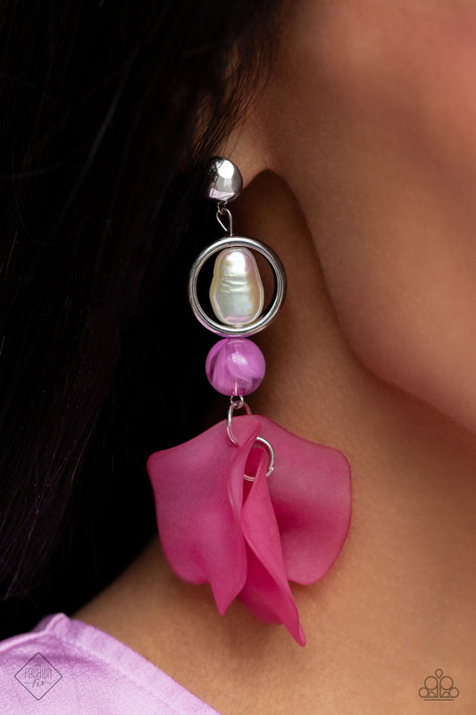 Paparazzi Lush Limit - Pink Post Earring Item #P5PO-PKXX-109SB