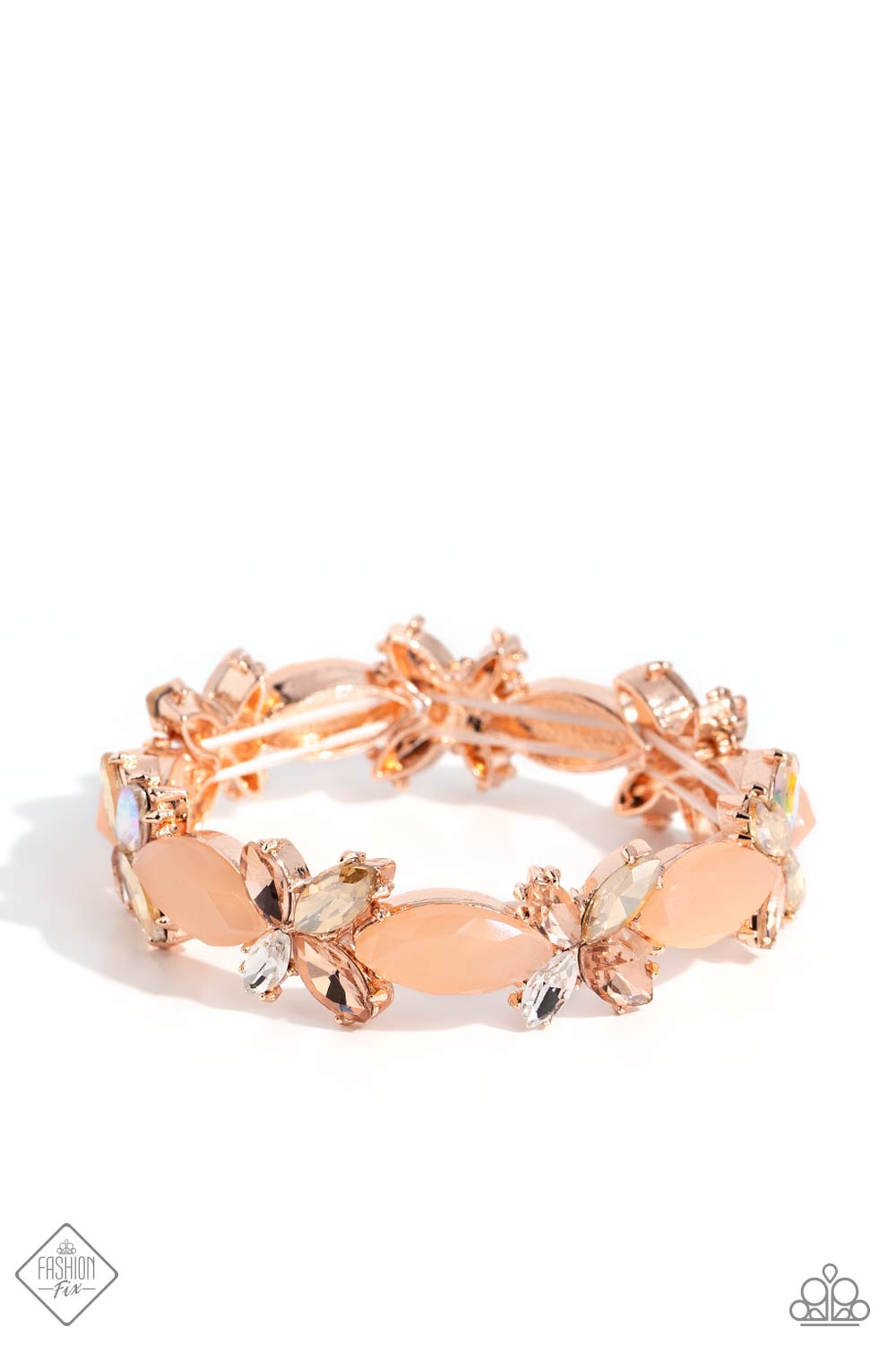 Paparazzi Soft-Hearted Succession - Rose Gold Bracelet Item #P9ST-GDRS-060SV