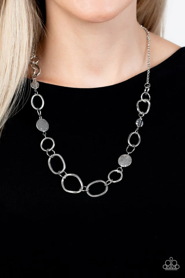 Paparazzi Industrial Intentions - Silver Necklace