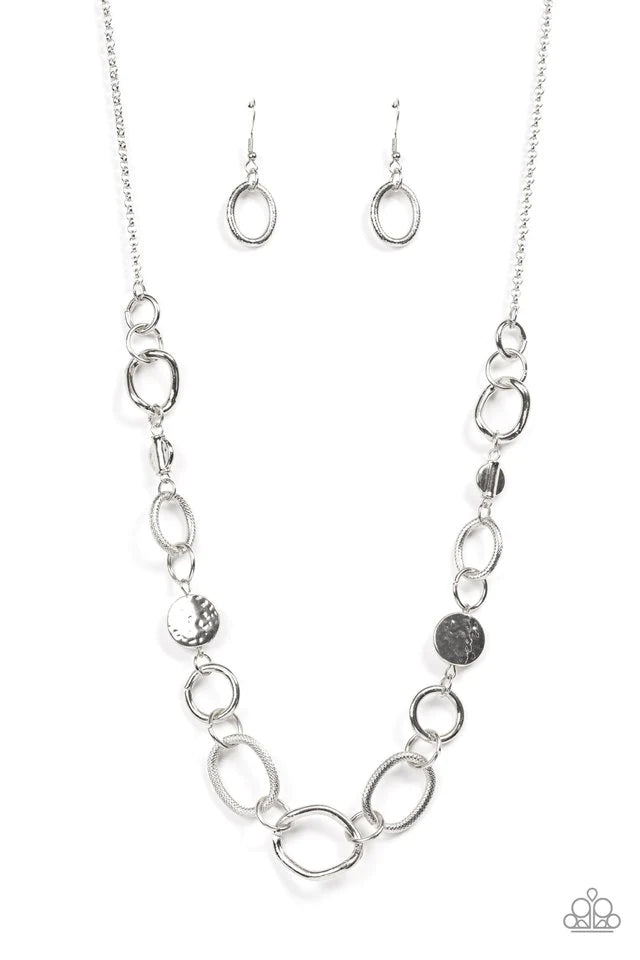 Paparazzi Industrial Intentions - Silver Necklace