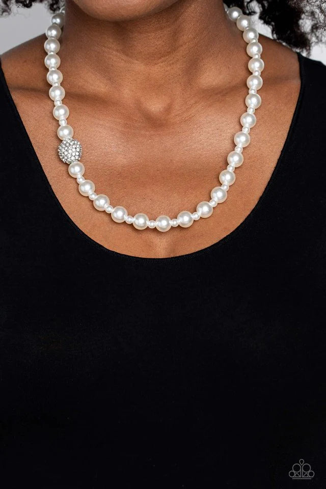 Paparazzi Countess Chic - White Necklace