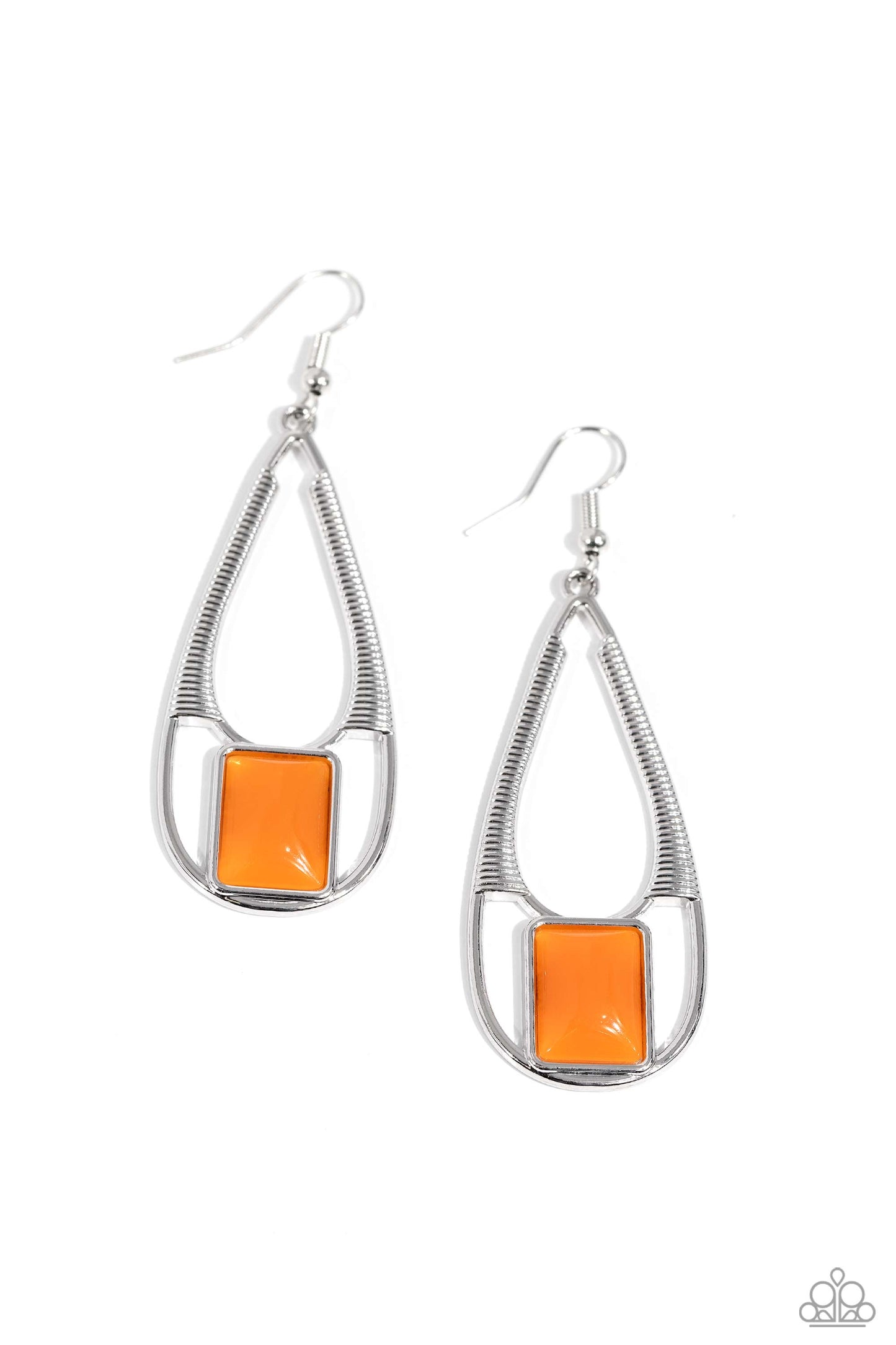 Paparazzi Adventure Story - Orange Earring  P5SE-OGXX-195XX