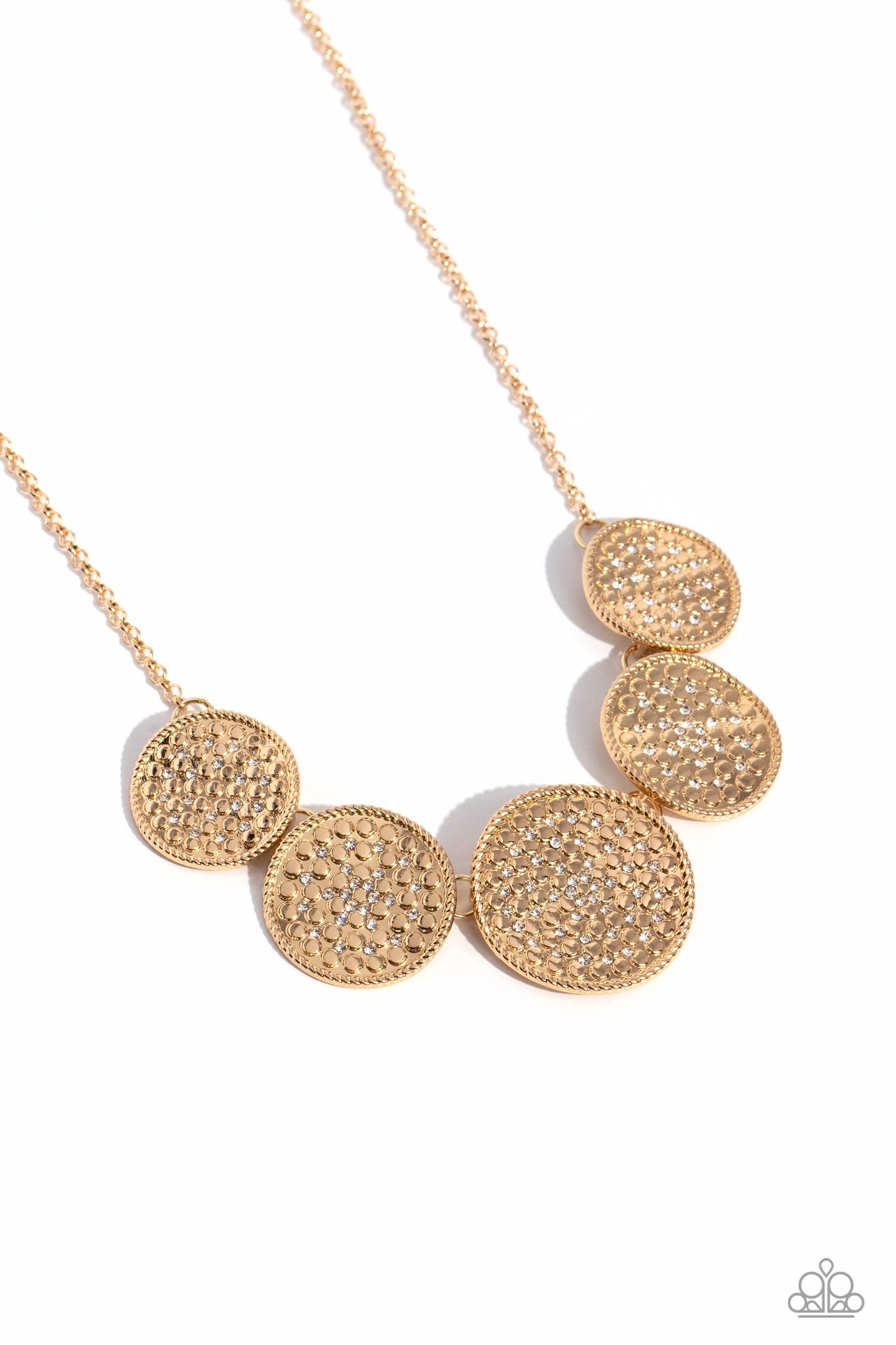 Paparazzi Medaled Mosaic - Gold Necklace P2RE-GDXX-425XX