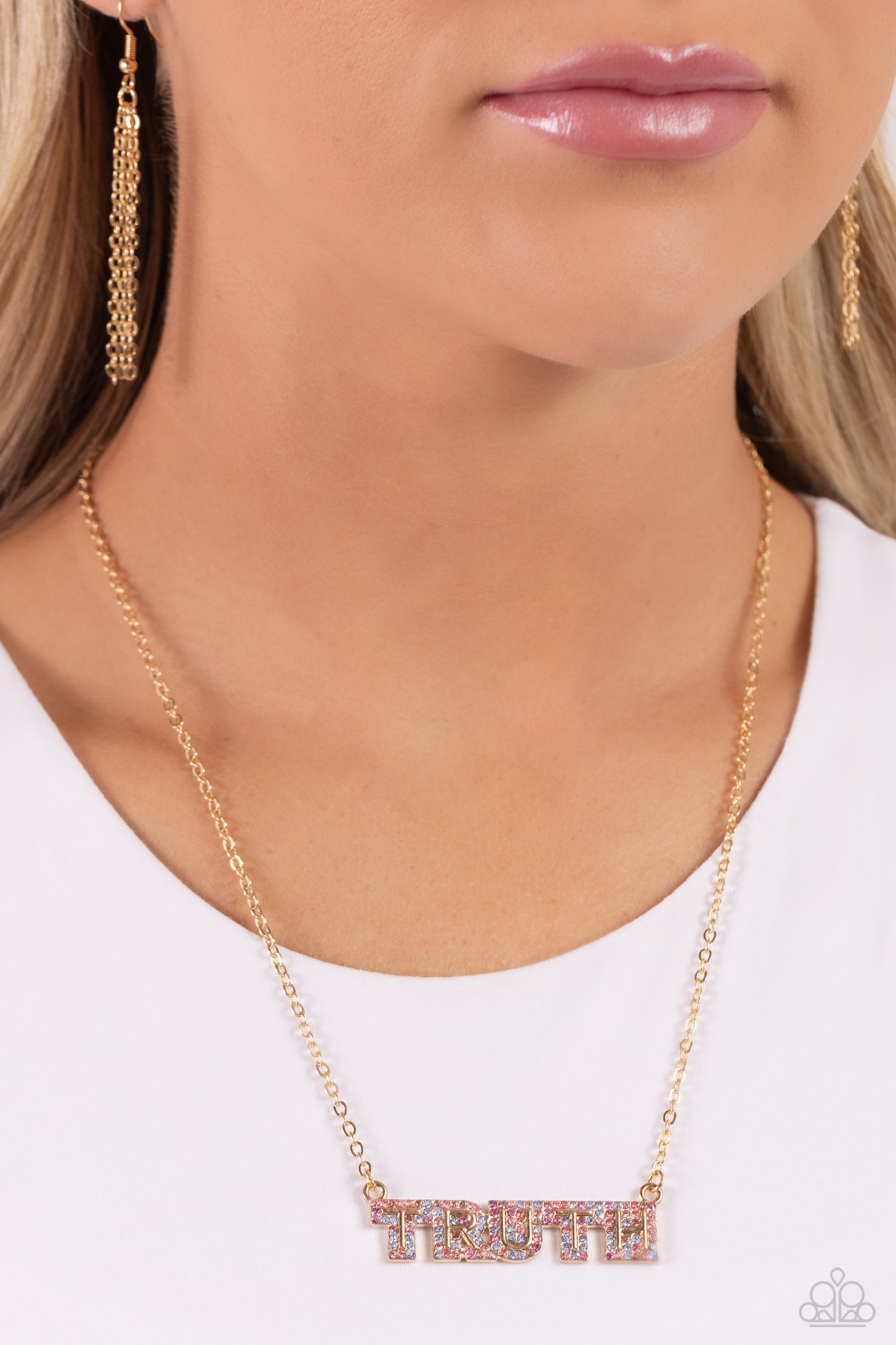 Paparazzi Truth Trinket - Gold Necklace P2WD-GDXX-328XX