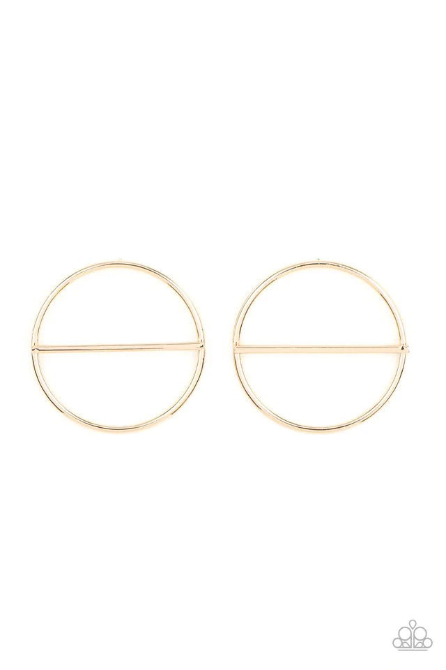 Paparazzi Dynamic Diameter - Gold EarrIng