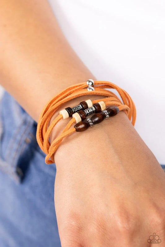 Paparazzi Have a WANDER-ful Day - Orange Bracelet