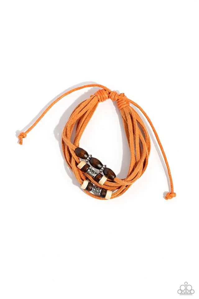 Paparazzi Have a WANDER-ful Day - Orange Bracelet