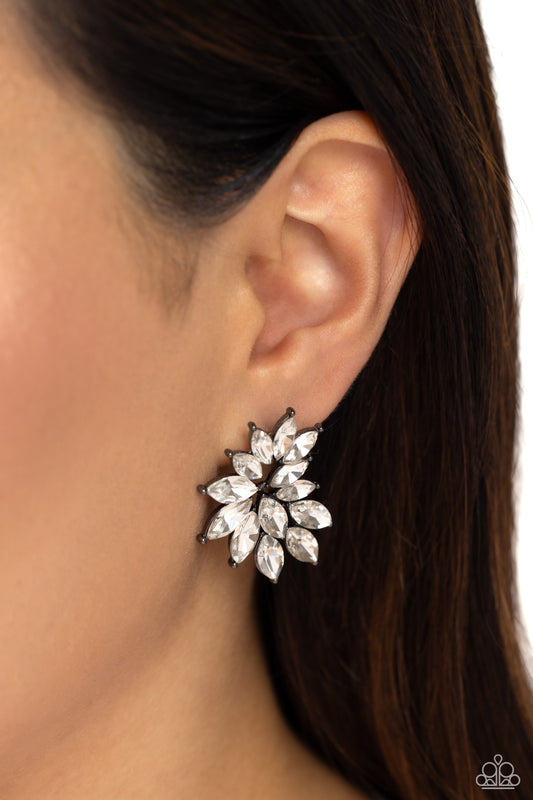 Paparazzi Fire Hazard - Black Post Earring  P5PO-BKXX-202XX