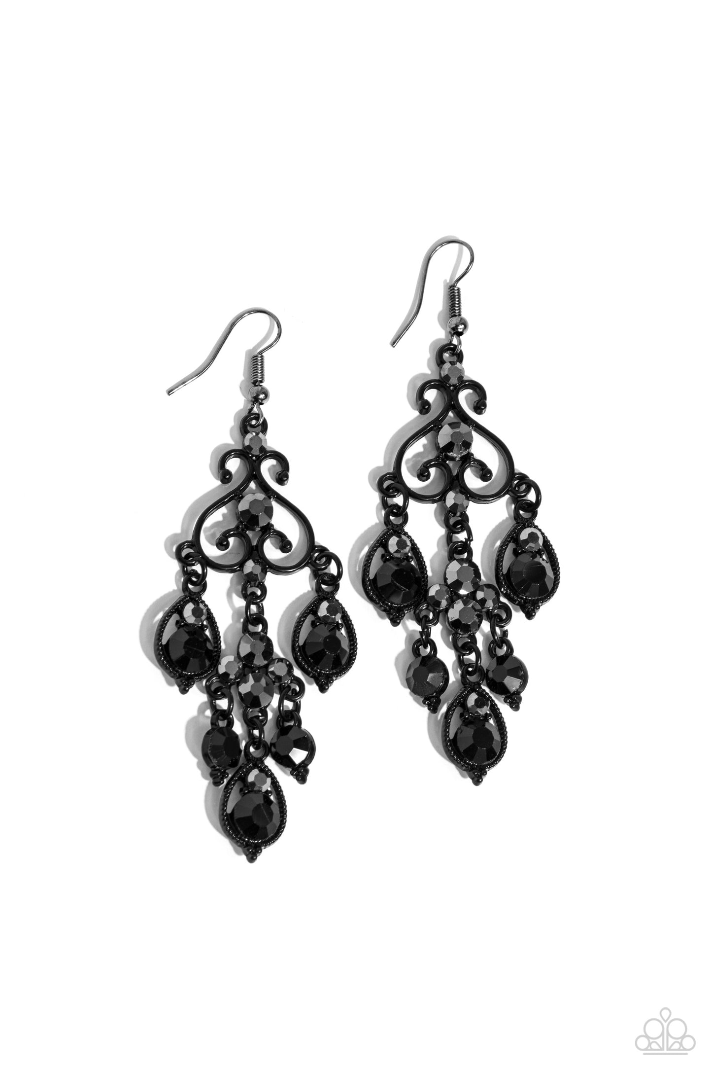 Paparazzi Regal Renovation - Black Earring P5RE-BKXX-455XX