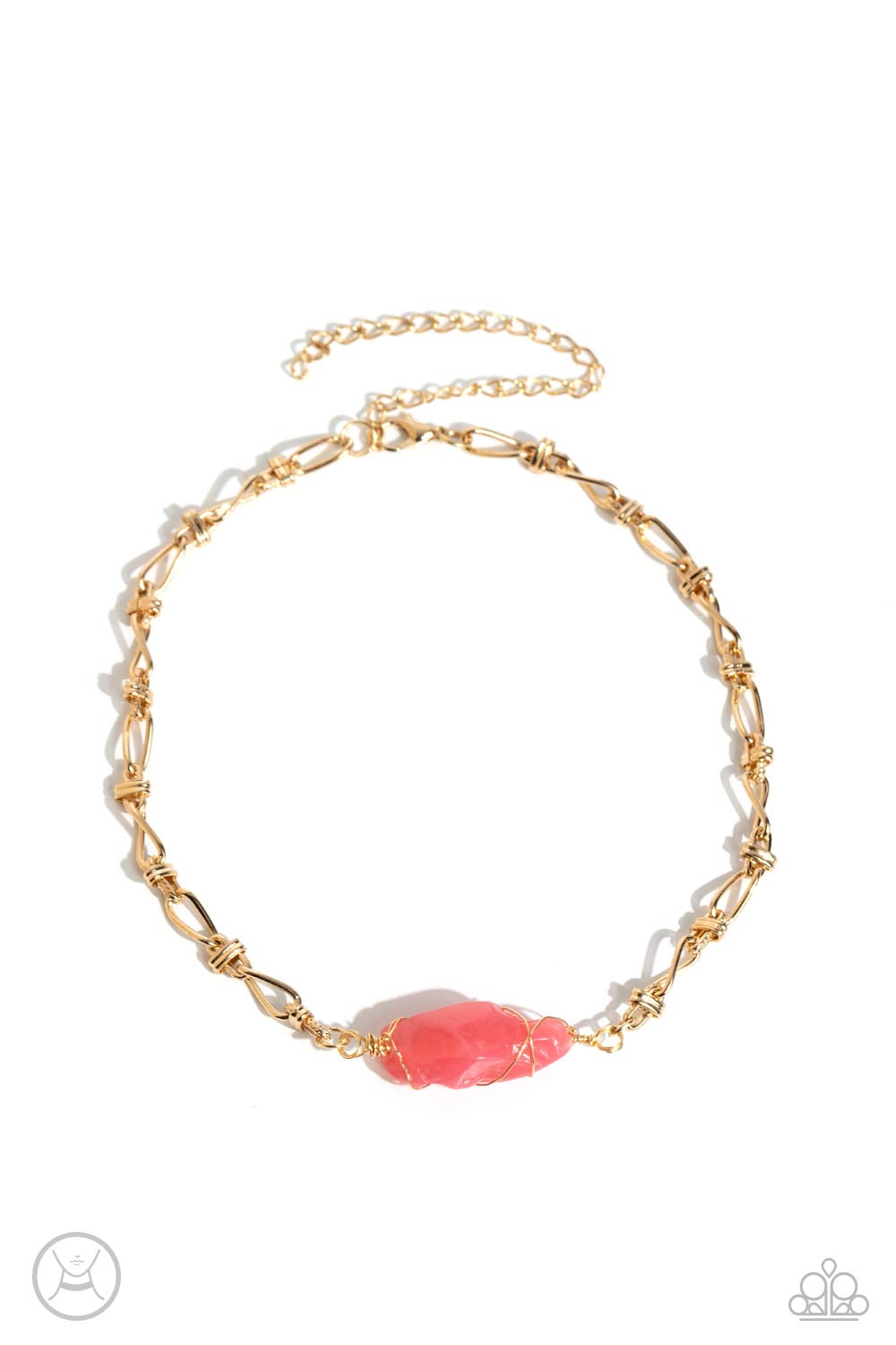 Paparazzi Cavern Class-Pink Necklace P2CH-PKXX-030TG