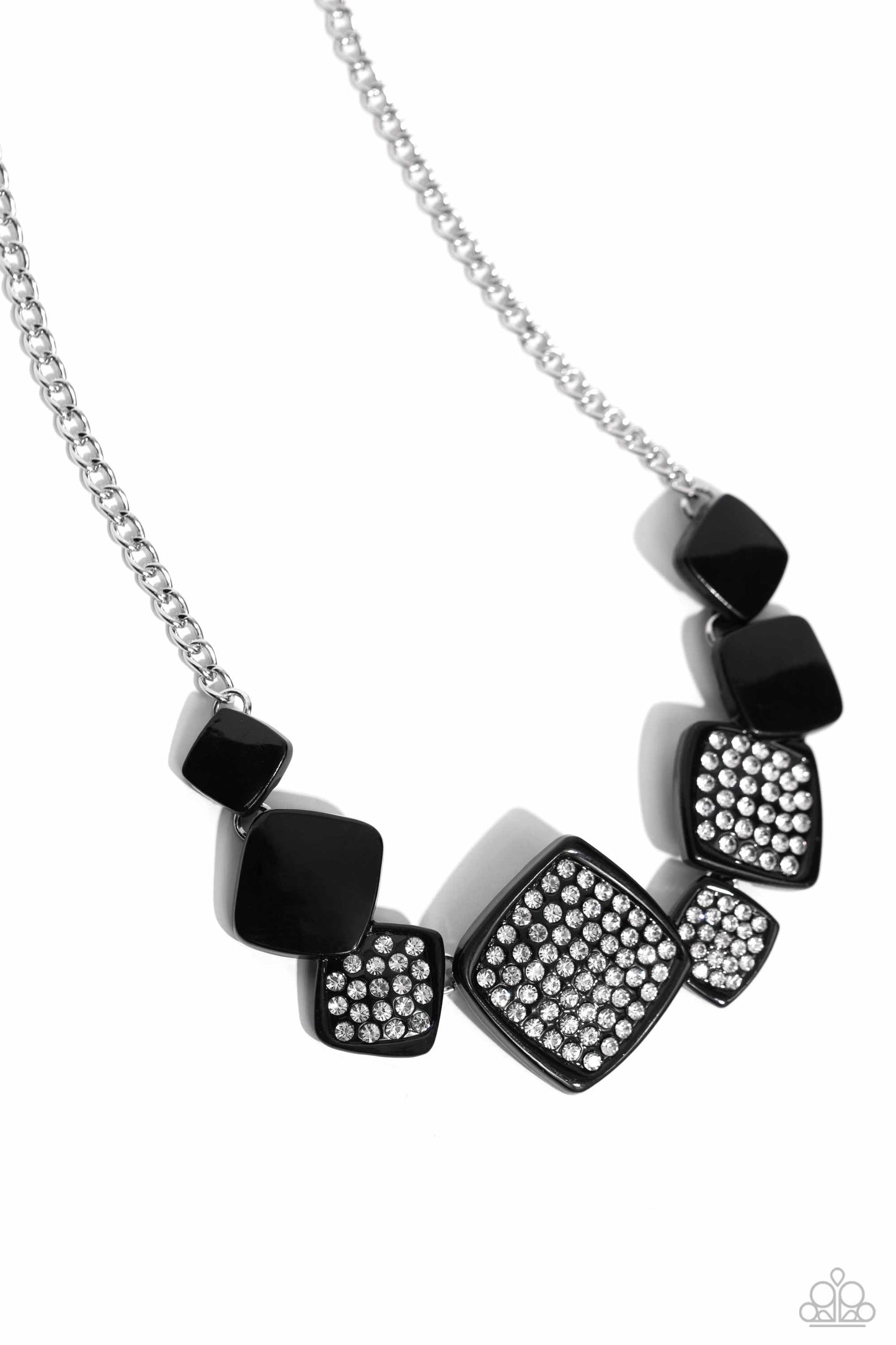 Paparazzi Twinkling Tables - Black Necklace P2ST-BKXX-232XX