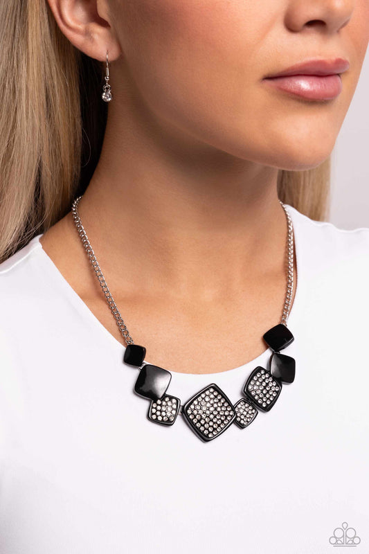 Paparazzi Twinkling Tables - Black Necklace P2ST-BKXX-232XX