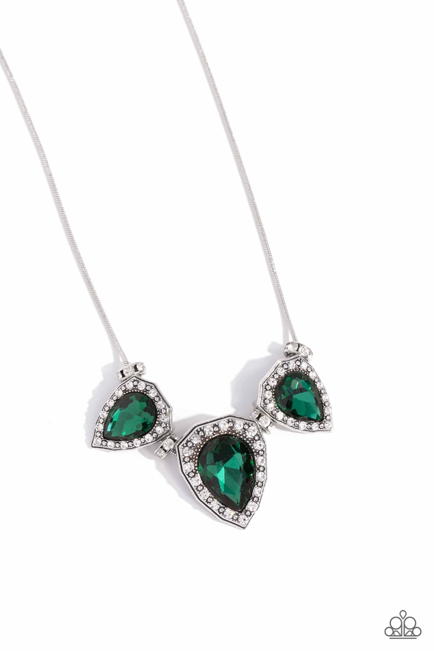 Paparazzi Majestic Met Ball - Green Necklace P2RE-GRXX-278XX