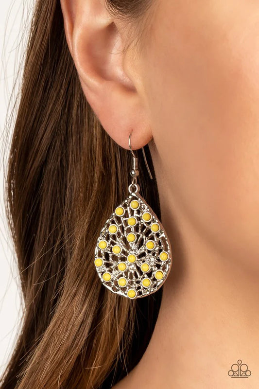 Paparazzi Botanical Berries - Yellow Earring