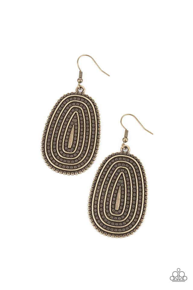 Paparazzi Desert Climate - Brass Earring