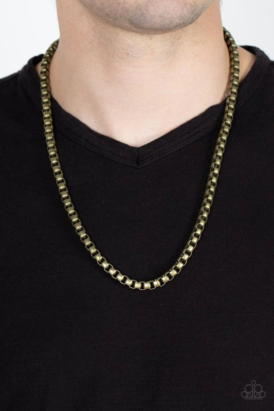 Paparazzi No ENDGAME in Sight- Brass Men Necklace