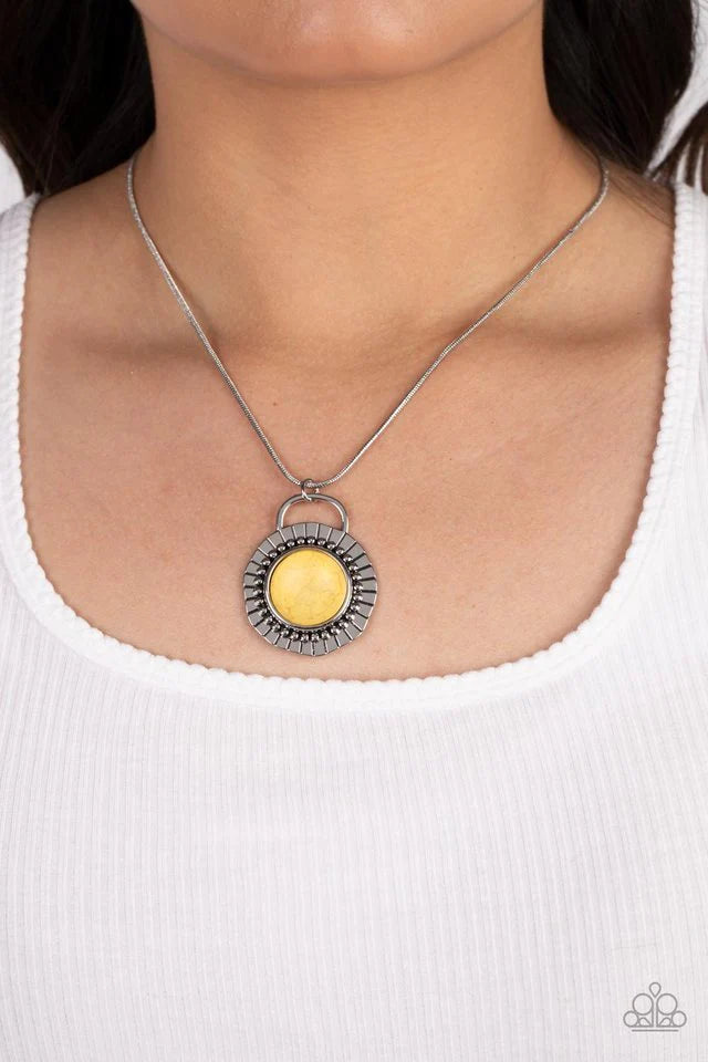 Paparazzi  New Age Nomad - Yellow Necklace