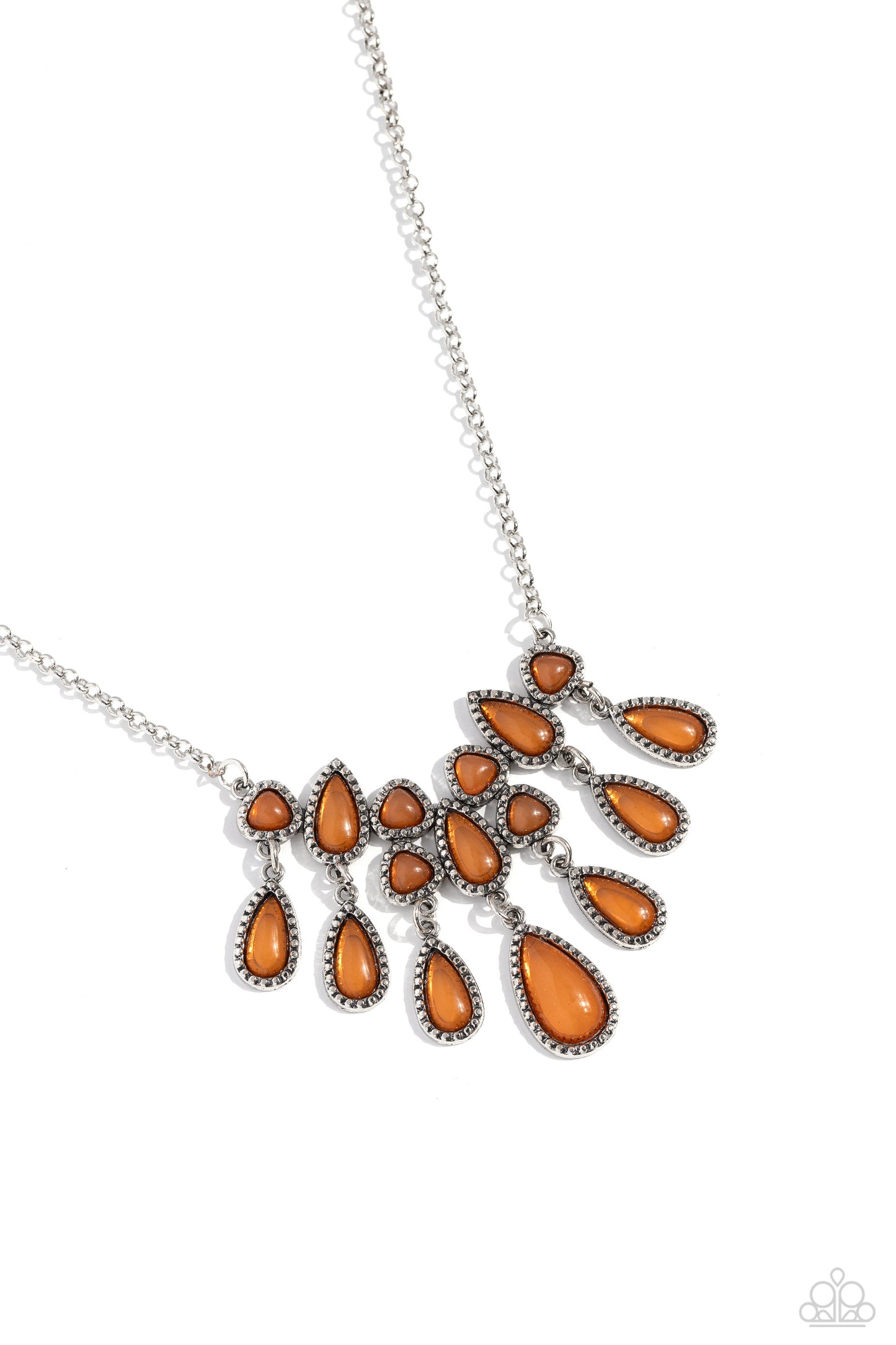 Exceptionally Ethereal - Orange Necklace P2ST-OGXX-088XX