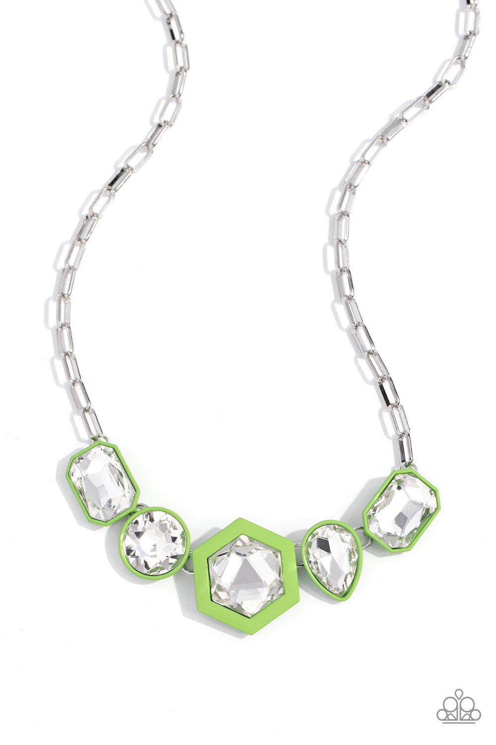 Paparazzi Evolving Elegance - Green Necklace P2ST-GRXX-128XX