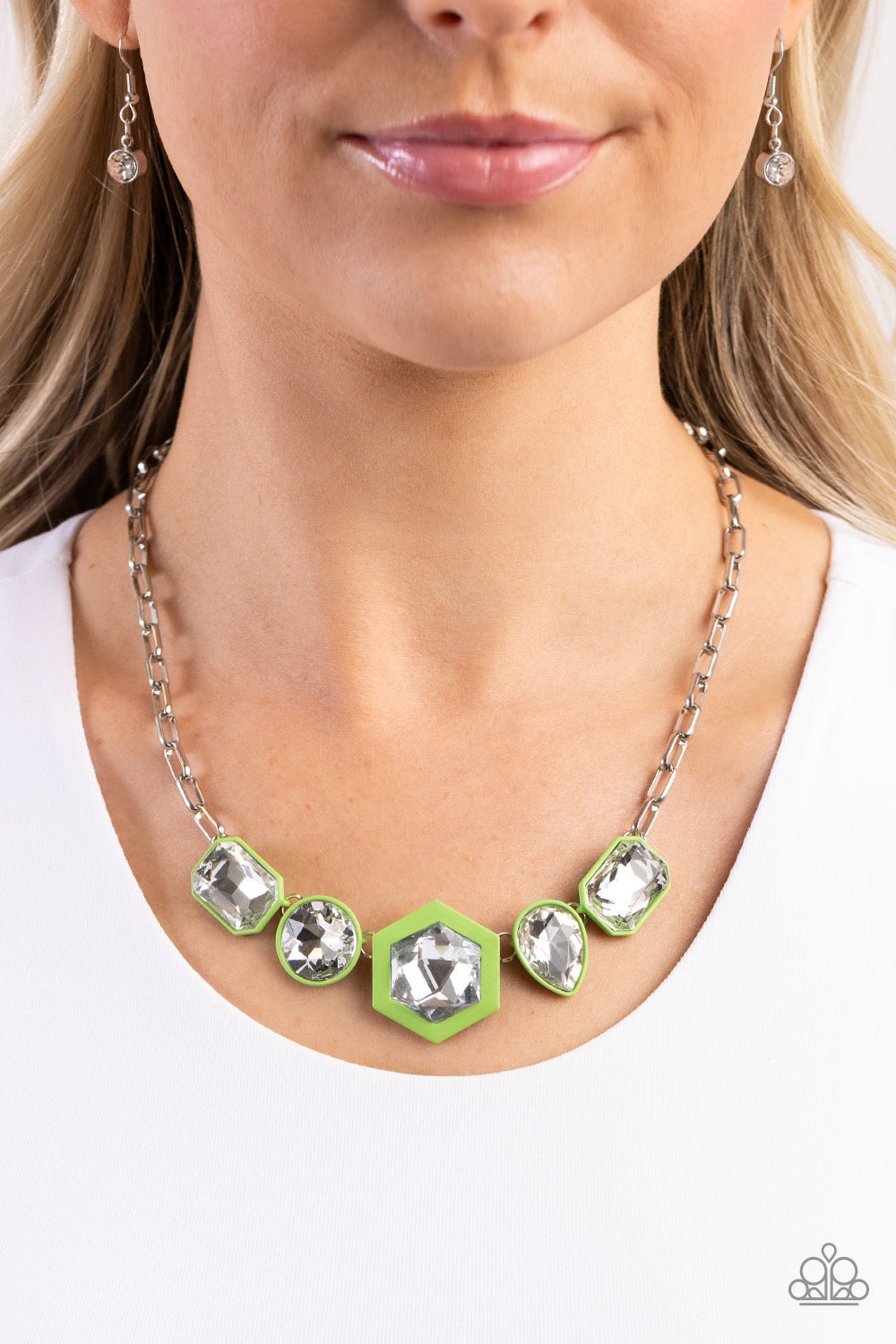 Paparazzi Evolving Elegance - Green Necklace P2ST-GRXX-128XX