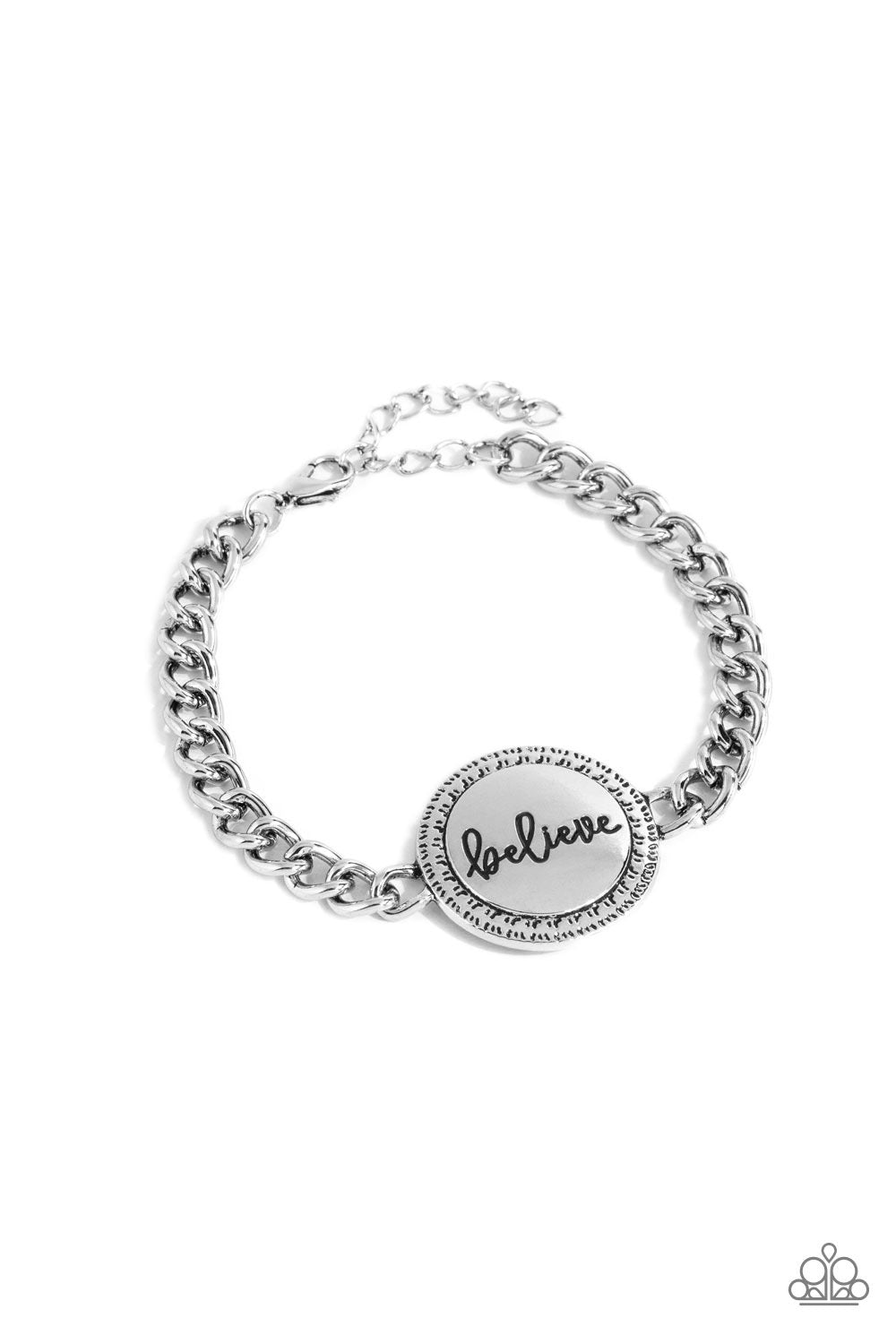 Paparazzi Hope and Faith - Silver Bracelet P9WD-SVXX-215XX