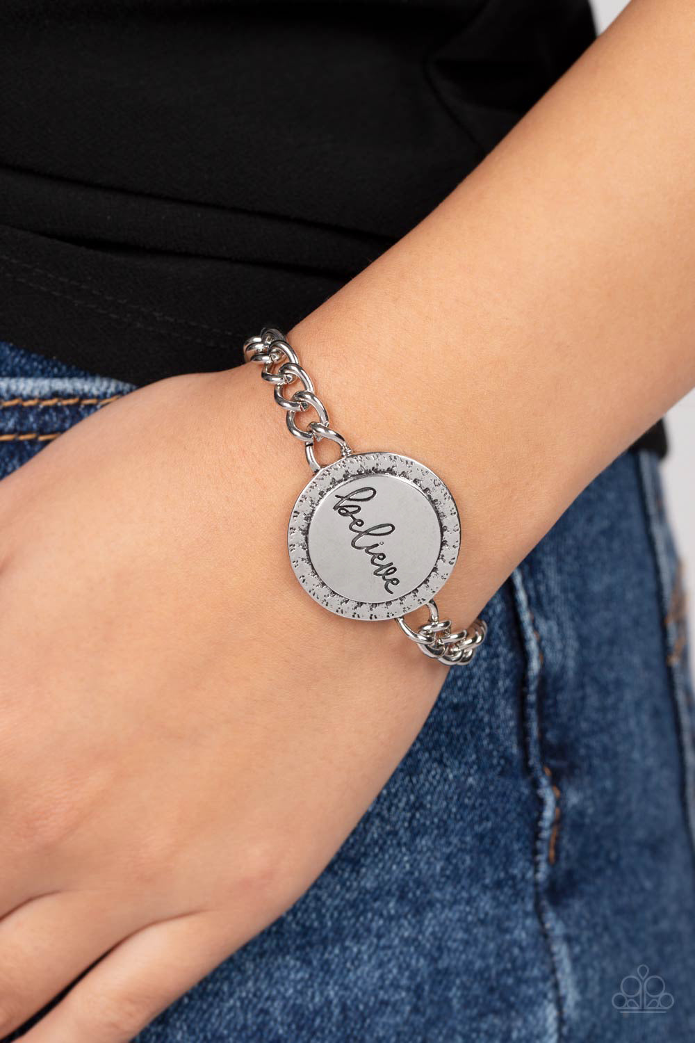 Paparazzi Hope and Faith - Silver Bracelet P9WD-SVXX-215XX