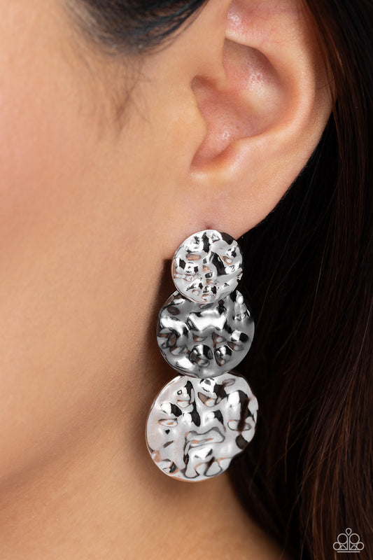 Paparazzi Triple Threat Texture - Multi Post Earring P5PO-MTXX-060XX