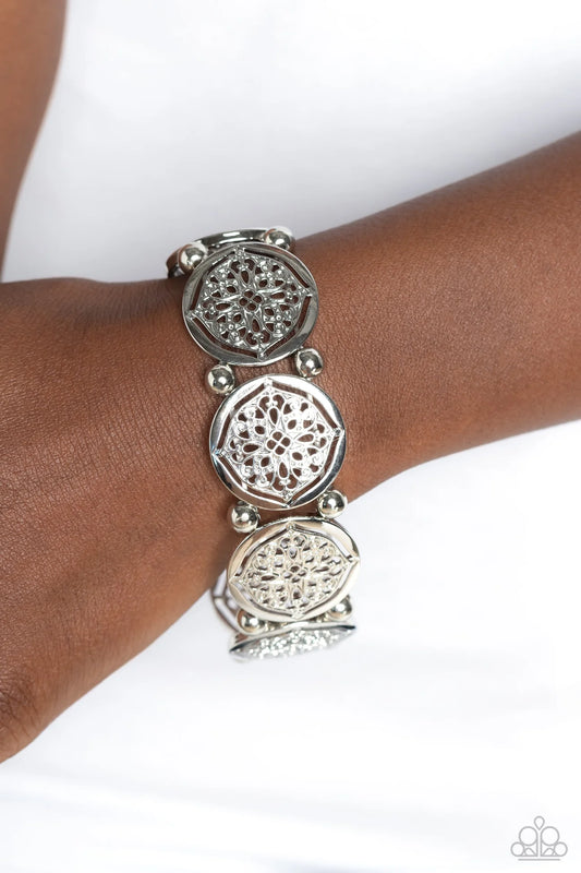 Paparazzi Filigree Fanfare - Silver  Bracelet