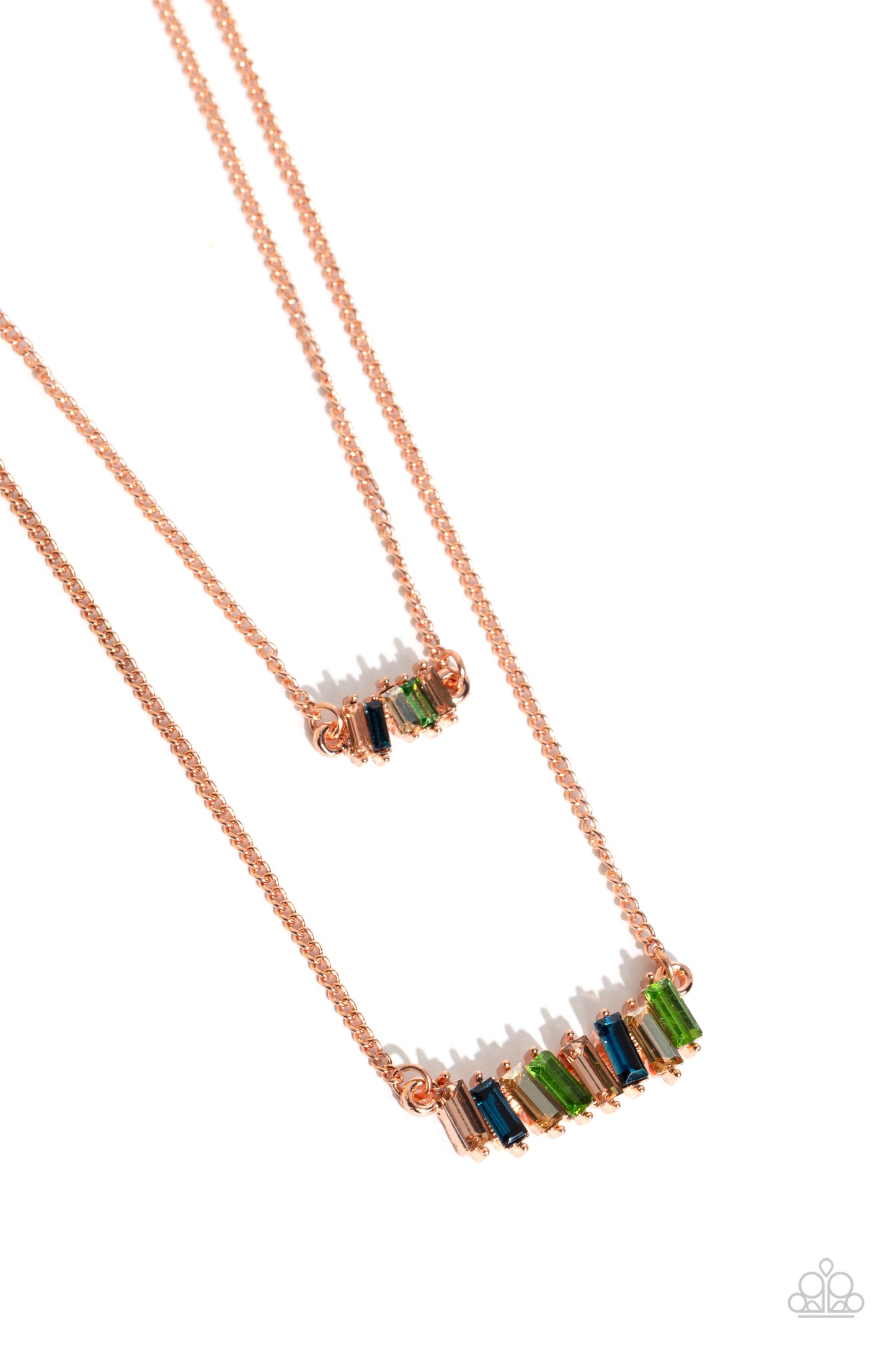 Paparazzi Easygoing Emeralds - Copper Necklace P2DA-CPSH-231SN