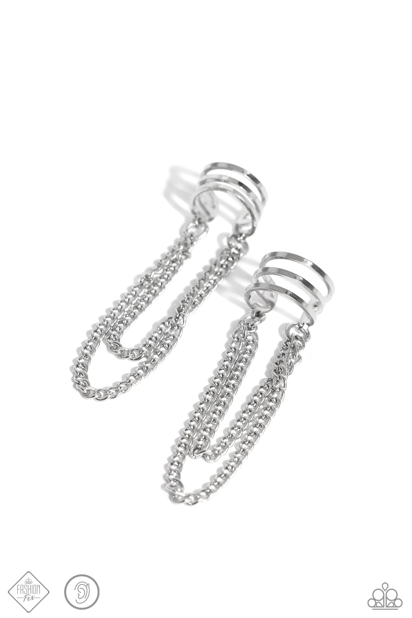 Paparazzi Unlocked Perfection - Silver Cuff  Earring  Item #P5PO-CFSV-259SJ