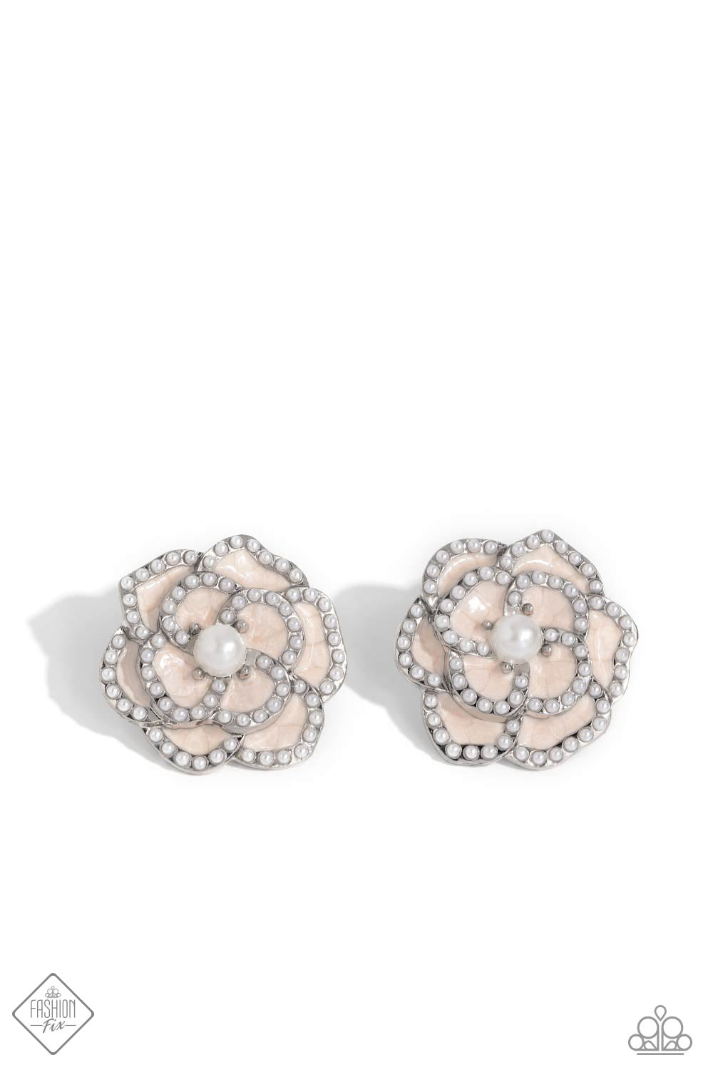 Paparazzi Suave Sensation - White Post Earring Item #P5PO-WTXX-393TI