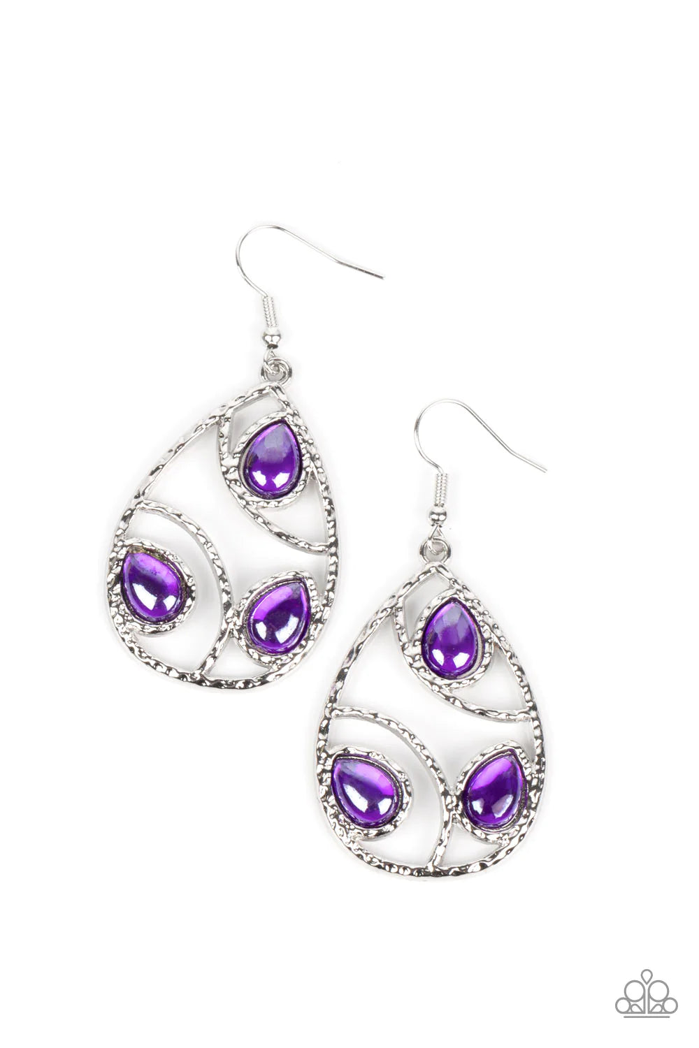 Paparazzi Send the BRIGHT Message - Purple Earrings