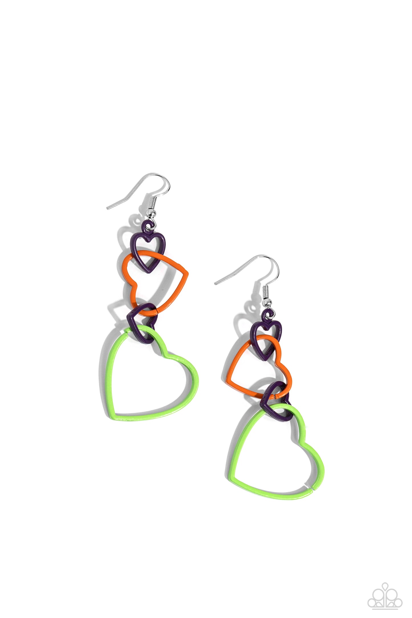 Paparazzi Cascading Crush - Multi Earring   P5WH-MTXX-197XX