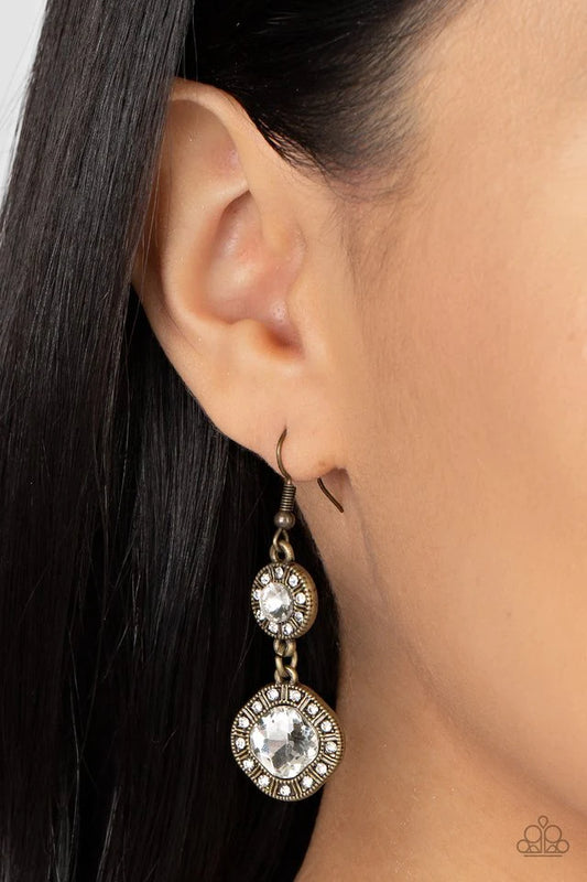 Paparazzi Modern Motives-Brass Earring