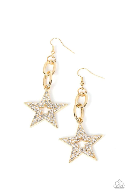 Paparazzi Cosmic Celebrity - Gold Earring