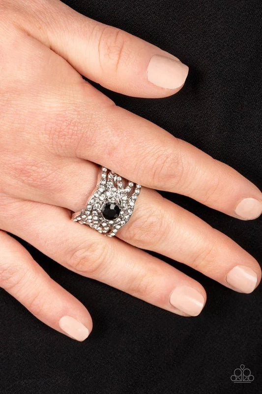 Paparazzi Doting on Dazzle - Black Ring