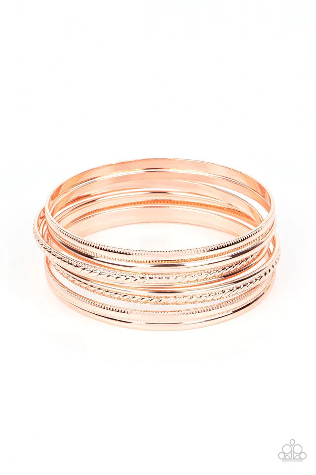 Paparazzi Stackable Shimmer - Copper Bracelet