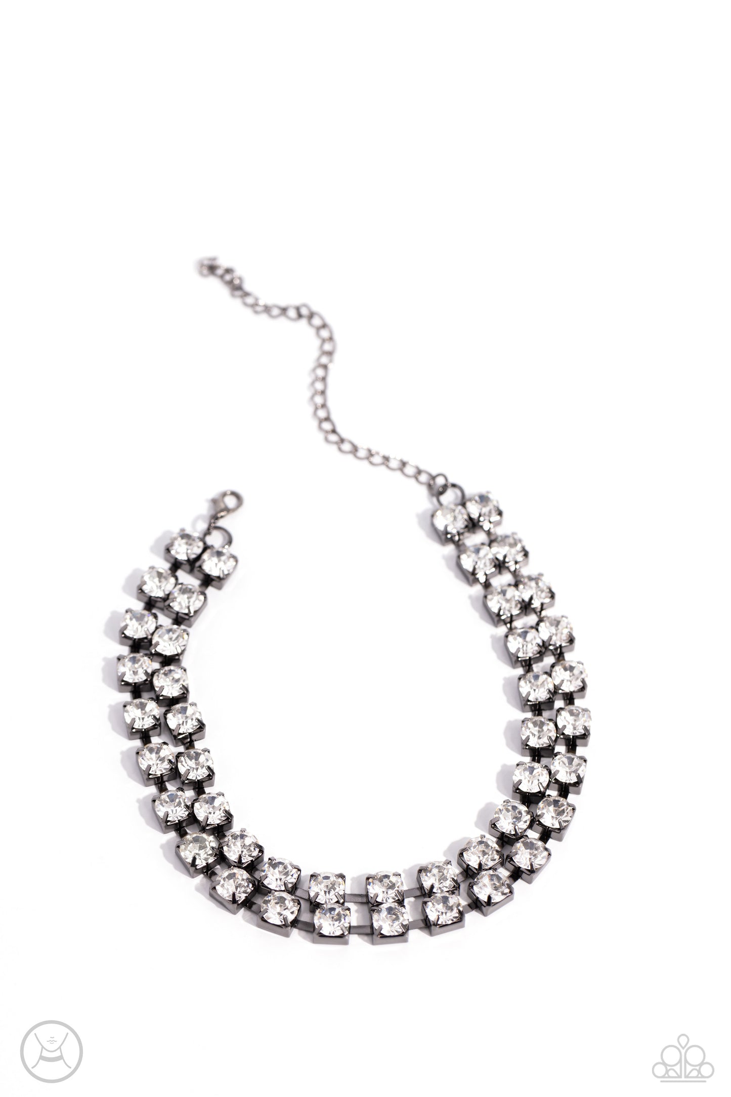 Glistening Gallery - Black Necklace P2CH-BKXX-098XX