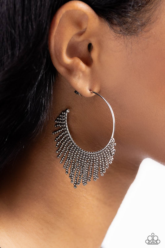 Paparazzi Tailored Tassel - Silver Post Earring P5HO-SVXX-367XX