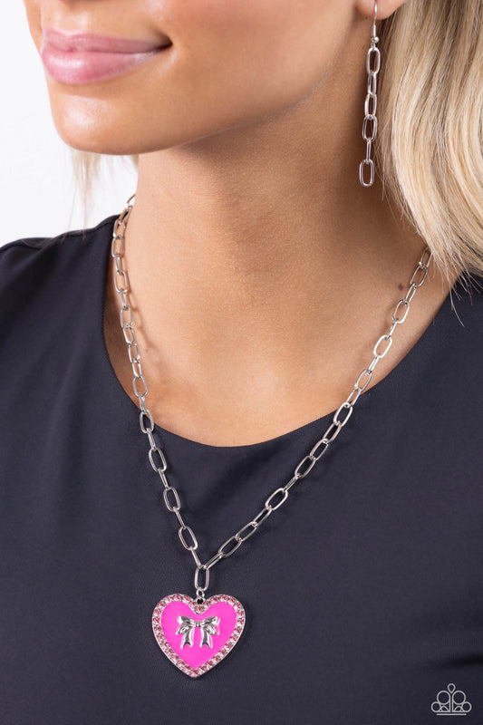 Paparazzi Romantic Gesture - Pink Necklace P2WH-PKXX-482XX